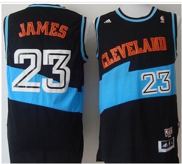 Cleveland Cavaliers #23 LeBron James Black ABA Hardwood Classic Stitched NBA Jersey