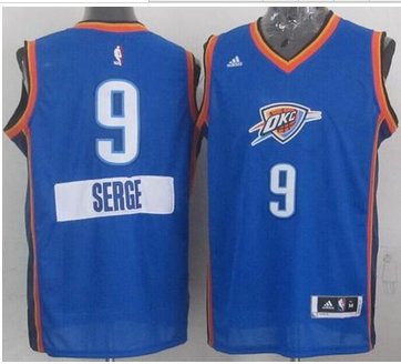 Oklahoma City Thunder #9 Serge Ibaka Blue 2014-15 Christmas Day Stitched NBA Jersey