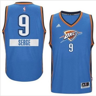 Oklahoma City Thunder #9 Serge Ibaka Blue 2014-15 Christmas Day NBA Jersey