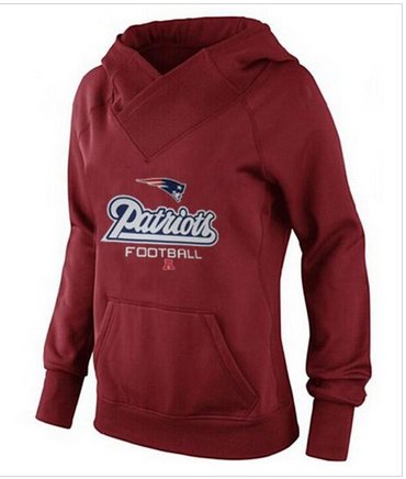 Women's New England Patriots Big & Tall Critical Victory Pullover Hoodie Red