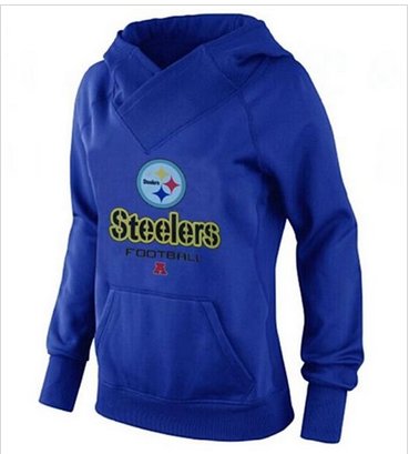 Women's Pittsburgh Steelers Big & Tall Critical Victory Pullover Hoodie Blue