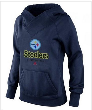 Women's Pittsburgh Steelers Big & Tall Critical Victory Pullover Hoodie Navy Blue