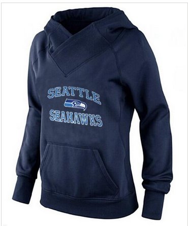 Women's Seattle Seahawks Heart & Soul Pullover Hoodie Navy Blue