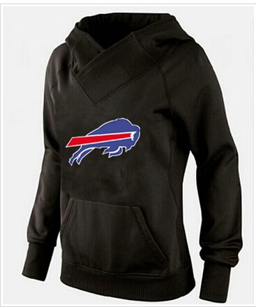 Women's Buffalo Bills Logo Pullover Hoodie Black
