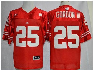 Wisconsin Badgers #25 Melvin Gordon III Red Big Ten Stitched NCAA Jersey Wisconsin Badgers #25 Melvin Gordon III Red Big Ten Stitched NCAA Jersey