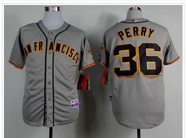San Francisco Giants #36 Gaylord Perry Grey Road Cool Base Stitched Baseball Jersey