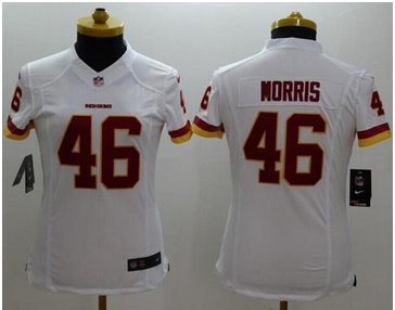 Women's NEW Redskins #46 Alfred Morris White NFL Limited Jersey
