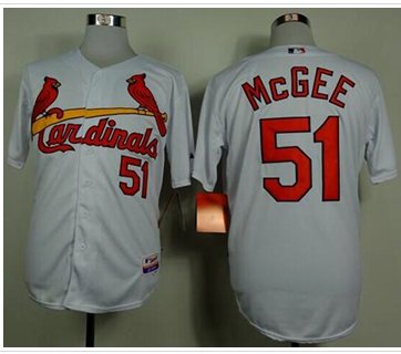St. Louis Cardinals #51 Willie McGee White Cool Base Baseball Jersey