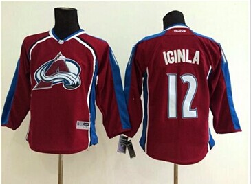 Youth Avalanche #12 Jarome Iginla Red Stitched NHL Jersey Youth Avalanche #12 Jarome Iginla Red Stitched NHL Jersey
