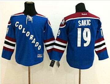 Youth Avalanche #19 Joe Sakic Blue Stitched NHL Jersey Youth Avalanche #19 Joe Sakic Blue Stitched NHL Jersey