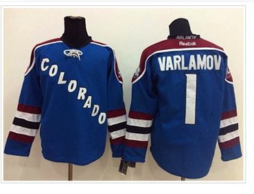 Colorado Avalanche #1 Semyon Varlamov Blue Third Stitched NHL Jersey Colorado Avalanche #1 Semyon Varlamov Blue Third Stitched NHL Jersey