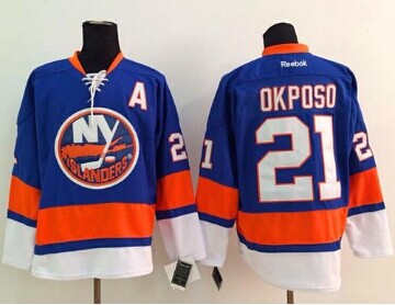 New York Islanders #21 Kyle Okposo Baby Blue Stitched NHL Jersey New York Islanders #21 Kyle Okposo Baby Blue Stitched NHL Jersey