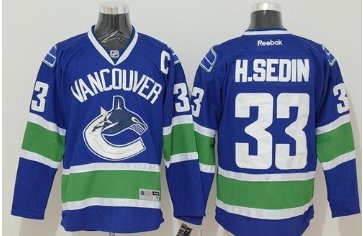 Vancouver Canucks #33 Henrik Sedin Blue Stitched NHL Jersey Vancouver Canucks #33 Henrik Sedin Blue Stitched NHL Jersey