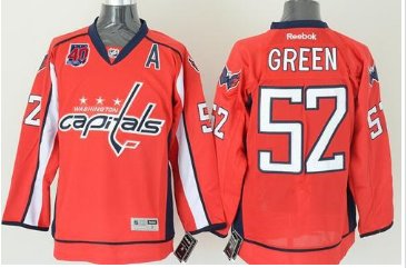 Washington Capitals #52 Mike Green Red 40th Anniversary Stitched NHL Jersey Washington Capitals #52 Mike Green Red 40th Anniversary Stitched NHL Jersey