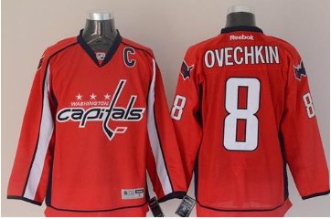 Washington Capitals #8 Alex Ovechkin Red Stitched NHL Jersey Washington Capitals #8 Alex Ovechkin Red Stitched NHL Jersey