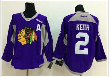 Chicago Blackhawks #2 Duncan Keith Purple Hockey Fights Cancer Stitched NHL Jersey