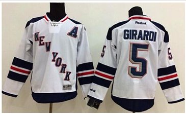 New York Rangers #5 Dan Girardi White 2014 Stadium Series Stitched NHL Jersey