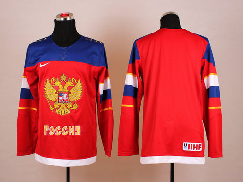 Team Russia 2014 Olympic Blank Red Stitched NHL Jersey