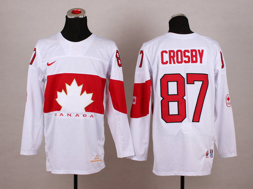 Team Canada 2014 Olympic #87 Sidney Crosby White Stitched NHL Jersey Team Canada 2014 Olympic #87 Sidney Crosby White Stitched NHL Jersey