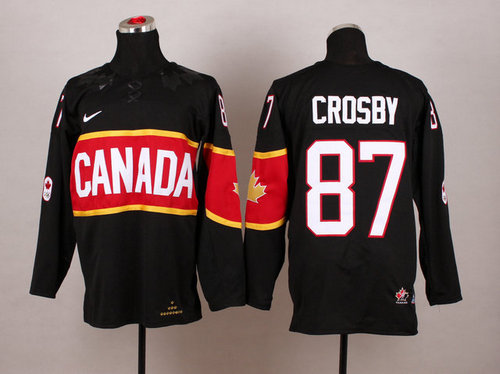 Team Canada 2014 Olympic #87 Sidney Crosby Black Stitched NHL Jersey Team Canada 2014 Olympic #87 Sidney Crosby Black Stitched NHL Jersey