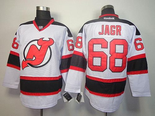New Jersey Devils #68 Jaromir Jagr White Stitched NHL Jersey New Jersey Devils #68 Jaromir Jagr White Stitched NHL Jersey