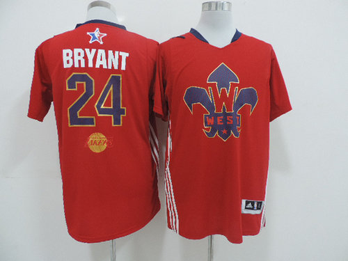 Los Angeles Lakers 24 Kobe Bryant All-Star 2014 Western Red Jerseys