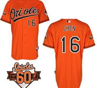Baltimore Orioles #16 Wei-Yin Chen Orange 1954-2014 60th Anniversary Cool Base Baseball Jersey