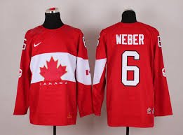 2014 Olympics Canada #6 Shea Weber red Jersey