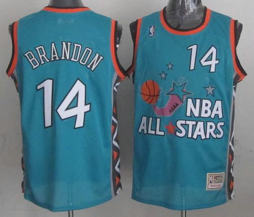 Cleveland Cavaliers Mitchell And Ness #14 Terrell Brandon Light Blue 1996 All Star NBA Jersey