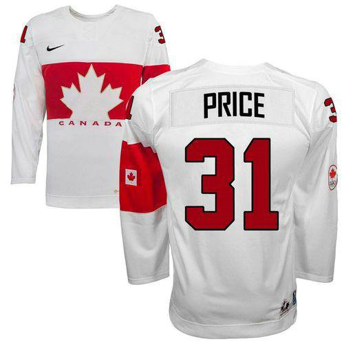 2014 Olympic Team Canada #31 Carey Price White Hockey NHL Jersey