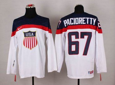 2014 Olympic Team USA #67 Max Pacioretty White Hockey NHL Jersey