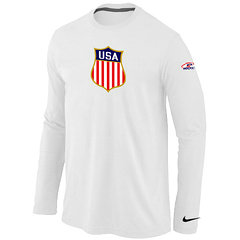 New Team USA Hockey Winter Olympics KO Collection Locker Room Long Sleeve T-Shirt White