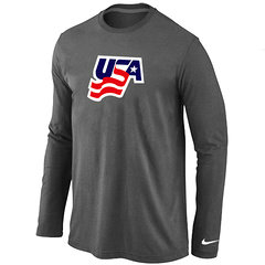 New USA Graphic Legend Performance Collection Locker Room Long Sleeve T-Shirt D.Grey New USA Graphic Legend Performance Collection Locker Room Long Sleeve T-Shirt D.Grey