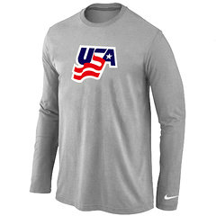 New USA Graphic Legend Performance Collection Locker Room Long Sleeve T-Shirt L.Grey New USA Graphic Legend Performance Collection Locker Room Long Sleeve T-Shirt L.Grey