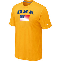 USA Olympics USA Flag Collection Locker Room T-Shirt Yellow