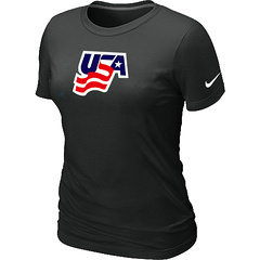 New USA Graphic Legend Performance Collection Locker Room Women's T-Shirt Black