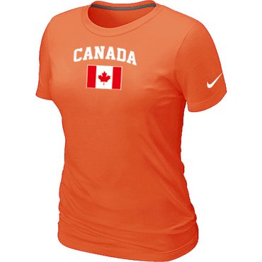 New 2014 Olympics Canada Flag Collection Locker Room Women's T-Shirt Orange New 2014 Olympics Canada Flag Collection Locker Room Women's T-Shirt Orange