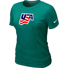 New USA Graphic Legend Performance Collection Locker Room Women's T-Shirt L.Green