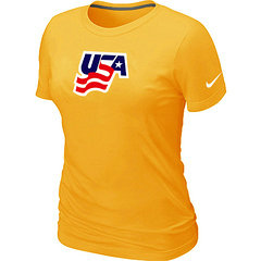 New USA Graphic Legend Performance Collection Locker Room Women's T-Shirt Yellow