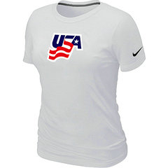 New USA Graphic Legend Performance Collection Locker Room Women's T-Shirt White