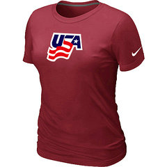 New USA Graphic Legend Performance Collection Locker Room Women's T-Shirt Red