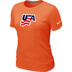 New USA Graphic Legend Performance Collection Locker Room Women's T-Shirt Orange