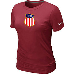 New Team USA Hockey Winter Olympics KO Collection Locker Room Women's T-Shirt Red