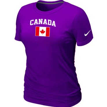 New 2014 Olympics Canada Flag Collection Locker Room Women's T-Shirt Purple New 2014 Olympics Canada Flag Collection Locker Room Women's T-Shirt Purple