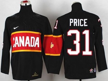 Youth NHL Team Canada 2014 Olympic #31 Carey Price Black Stitched Jersey
