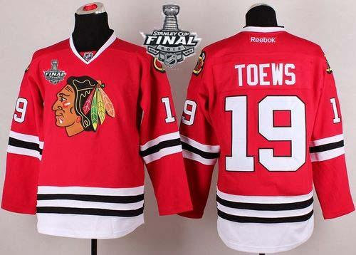 Chicago Blackhawks #19 Jonathan Toews Red With Stanley Cup Finals NHL Jersey