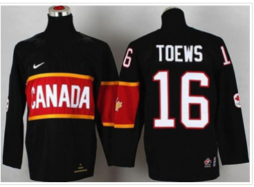 Youth NHL Team Canada 2014 Olympic #16 Jonathan Toews Black Stitched Jersey