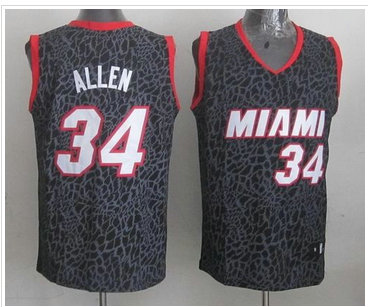 Miami Heat #34 Ray Allen Black Crazy Light NBA Jersey Miami Heat #34 Ray Allen Black Crazy Light NBA Jersey