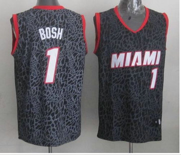 Miami Heat #1 Chris Bosh Black Crazy Light NBA Jersey Miami Heat #1 Chris Bosh Black Crazy Light NBA Jersey