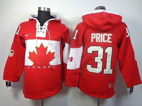 Team Canada Olympic #31 Carey Price Red Sawyer Hooded Sweatshirt NHL Jersey Team Canada Olympic #31 Carey Price Red Sawyer Hooded Sweatshirt NHL Jersey